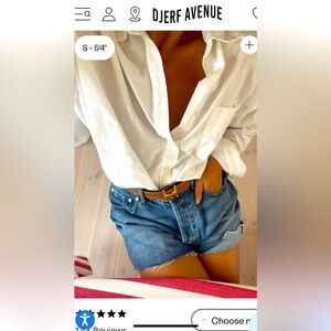 Djerf Avenue Breezy Shirt White S